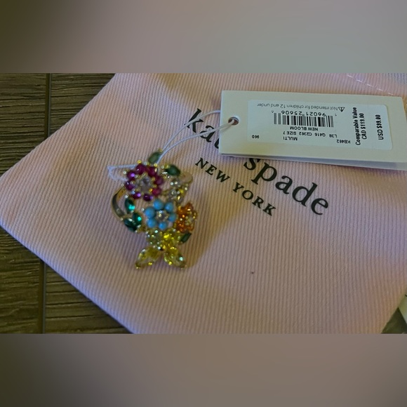 KATE SPADE-NWT Multi-Stone Floral Butterfly Statement Ring - Picture 4 of 15